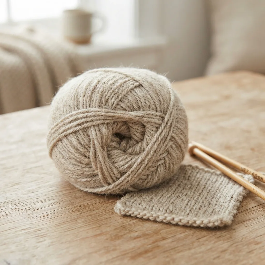 Cozy Wool Washable yarn skein.