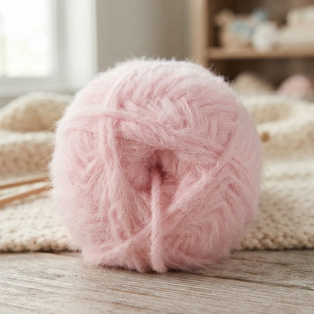 A popular skein of ultra-soft Loops & Threads Snuggly Wuggly Baby Soft Yarn.