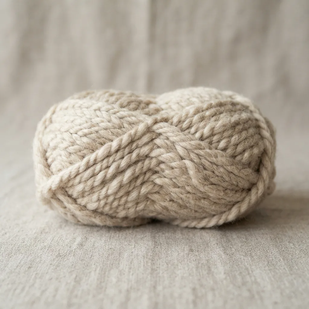 A skein of Loops & Threads Softy Chunky Yarn.
